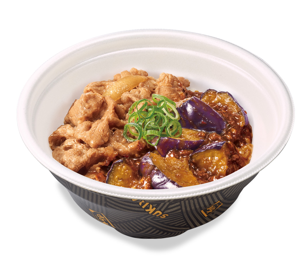 シビ辛麻婆茄子牛丼
